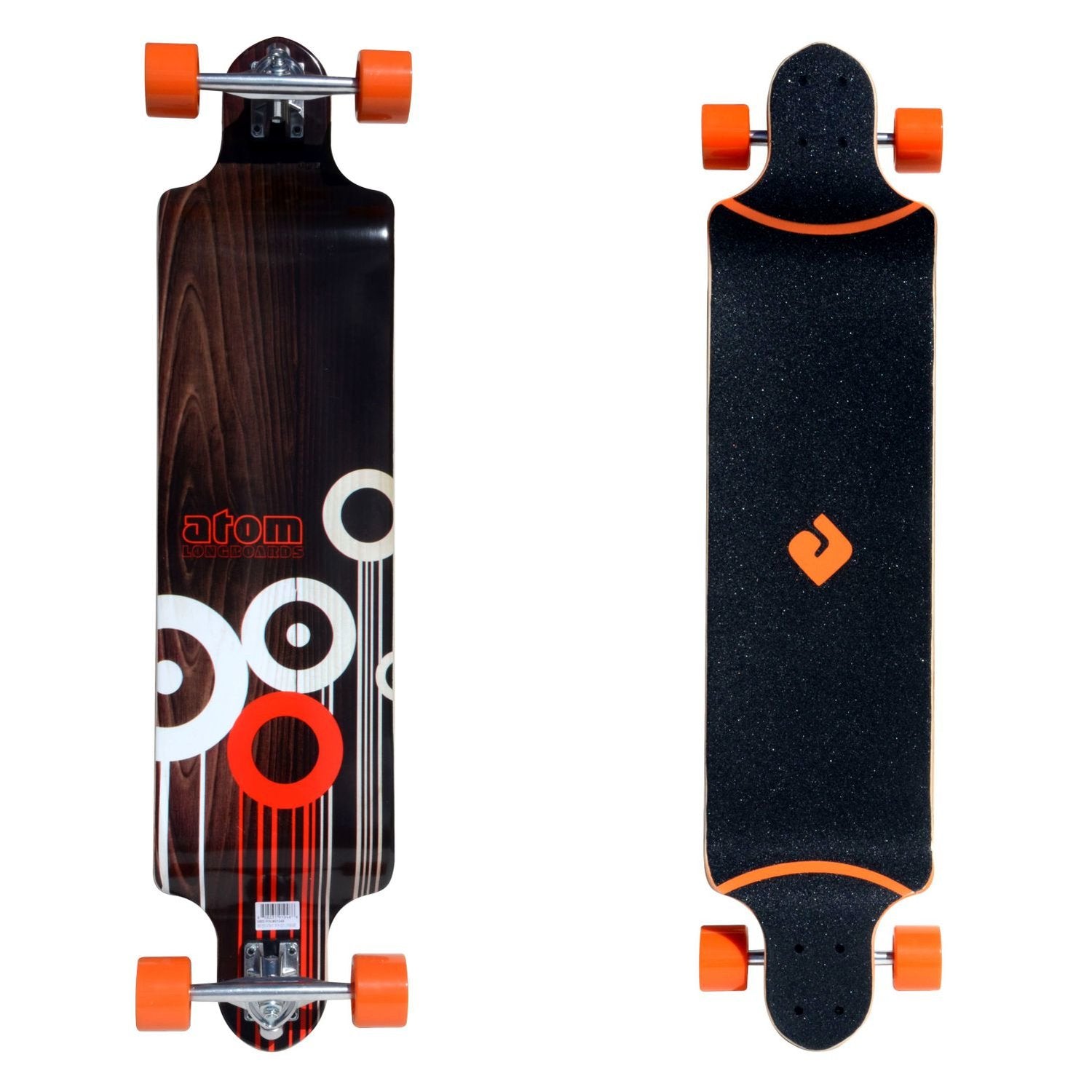 Atom Drop Deck Longboard 41 Inch Orange New Rock Surf