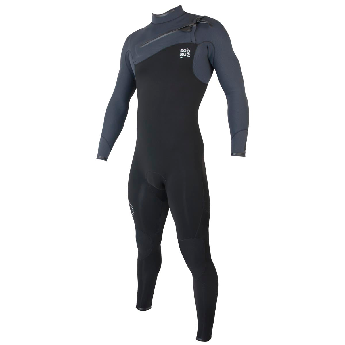 Sooruz GURU PRO 4/3mm Men's Fullsuit Chest Zip - Black — E25Mw Combinaison Surf