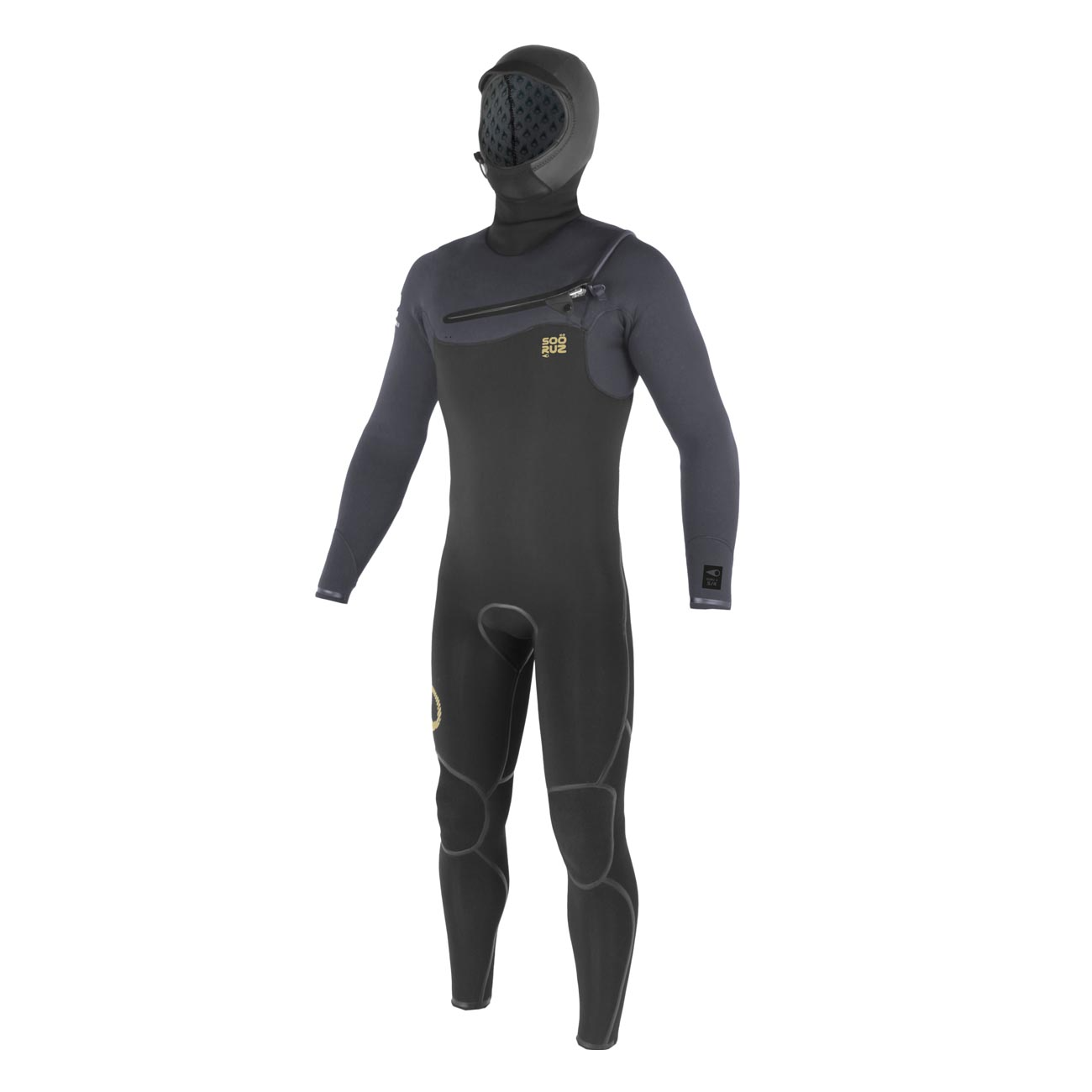Sooruz GURU+ Hood 6/5/4 Men's Fullsuit Chest Zip - Black