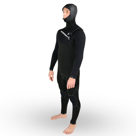 Sooruz GURU+ Hood 5/4.3 Men's Fullsuit Chest Zip - Black