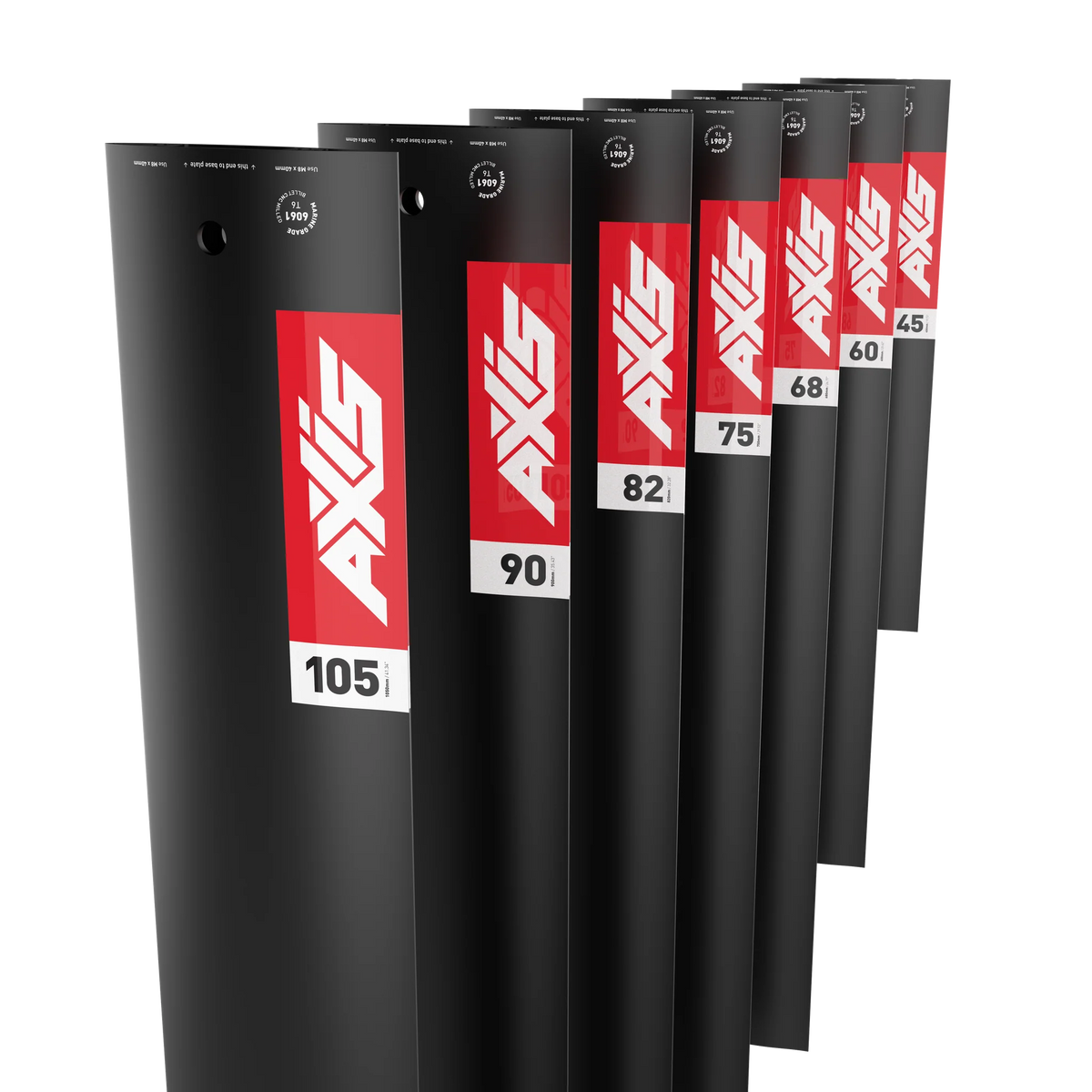 AXIS Black Aluminium Surf Foil Masts - 19mm