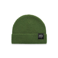 MBS Drips Outline Beanie — Olive Green