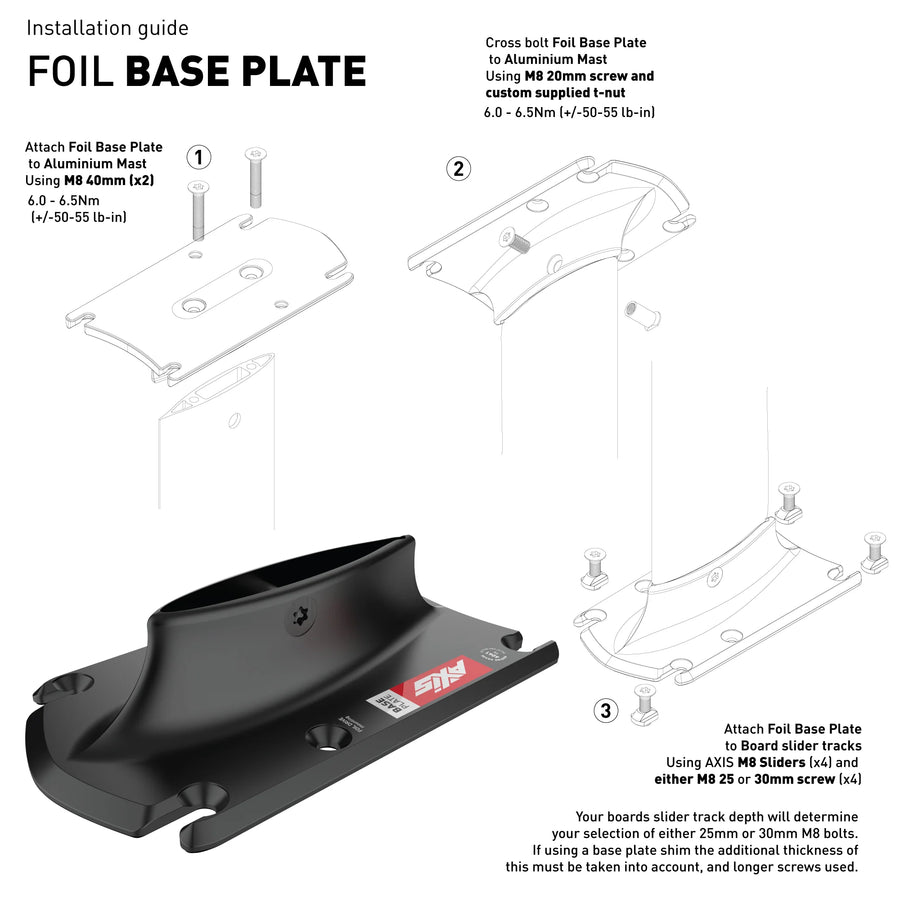 AXIS 19mm Black Foil Base Plate