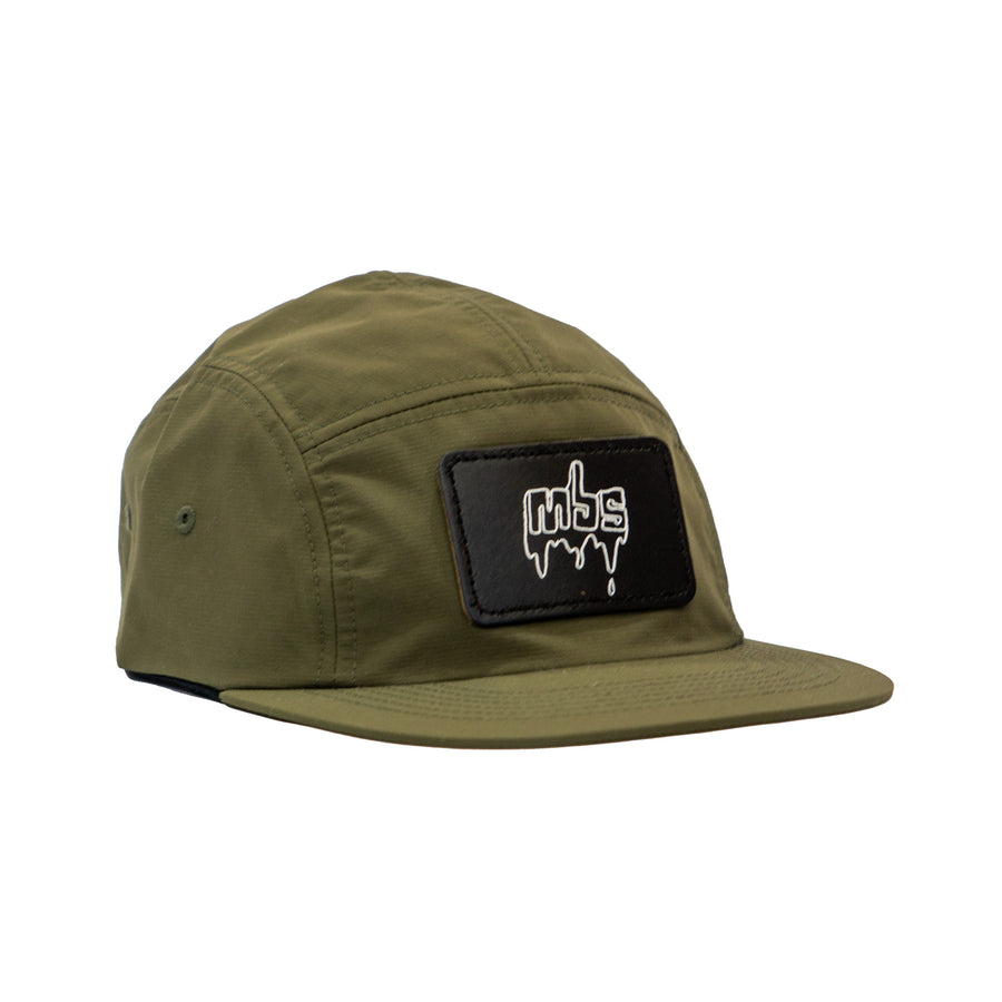 MBS Drips Outline 5 Panel Cap — Green — Olive Green