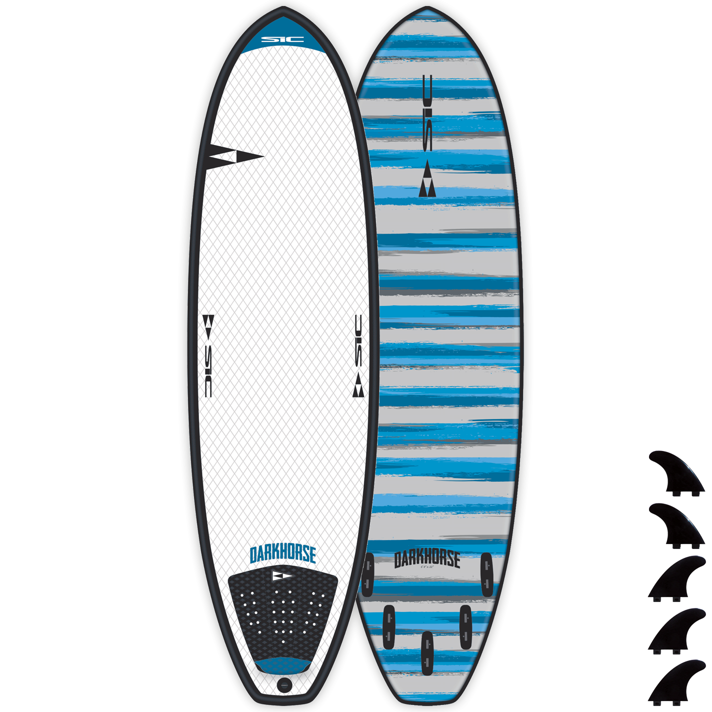 SIC Darkhorse Soft top Surfboard — 6'8