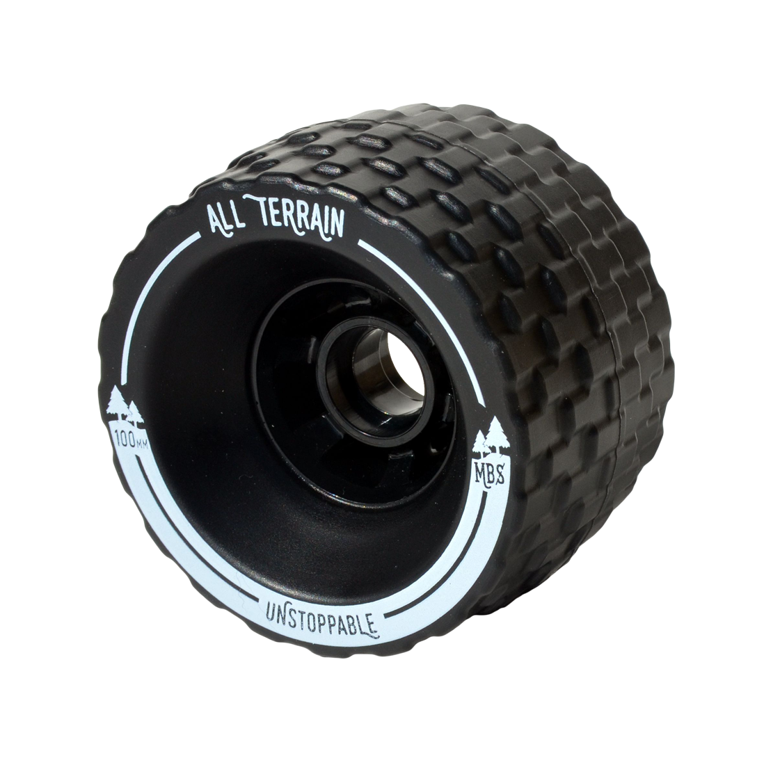 MBS All Terrain Skateboard Wheels — Single Black