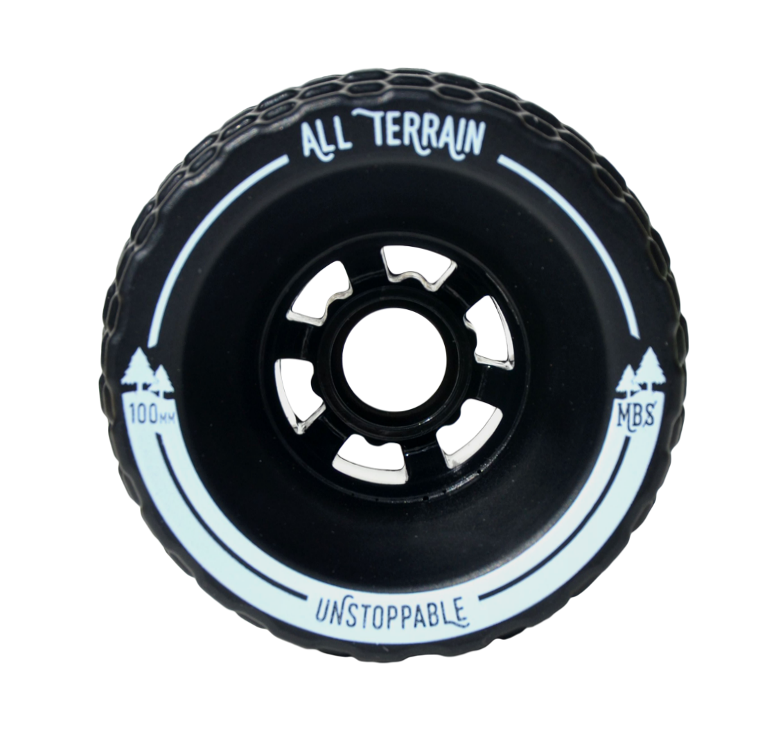 MBS All Terrain Skateboard Wheels — Single Front Black