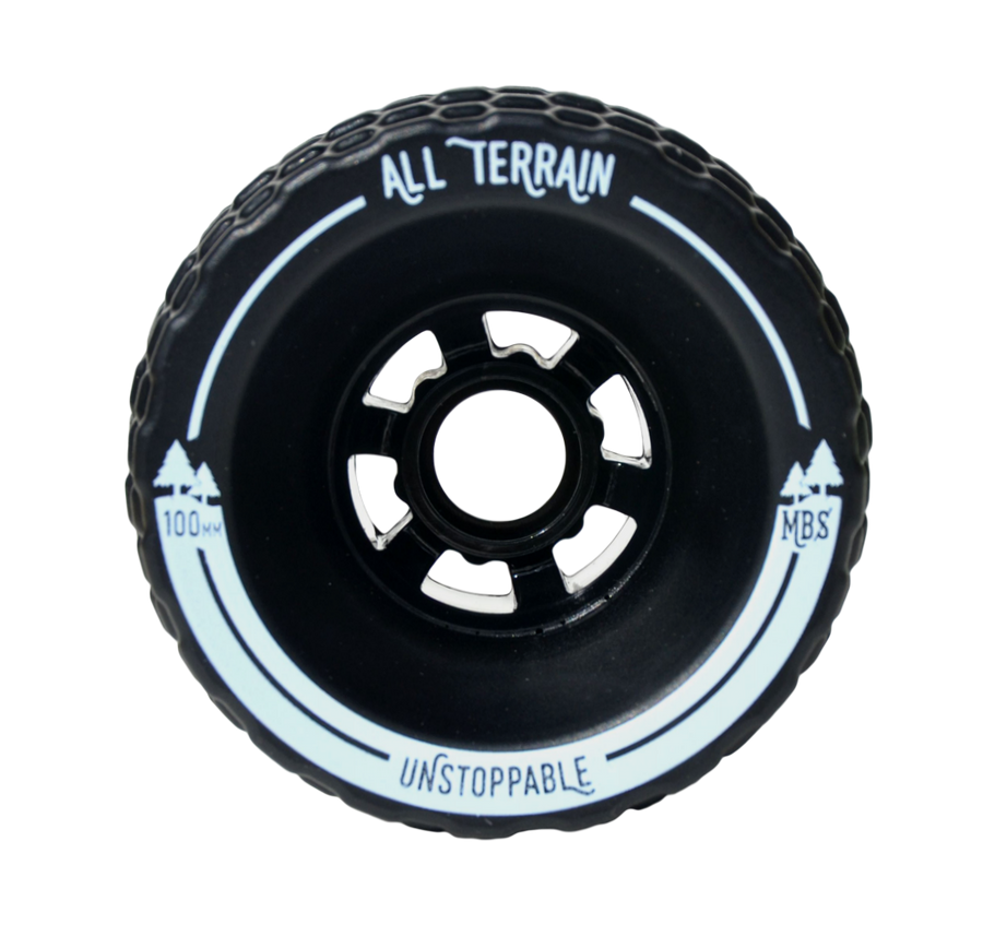 MBS All Terrain Skateboard Wheels — Single Front Black