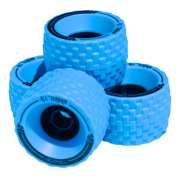 MBS All Terrain Skateboard Wheels — Blue — Blue