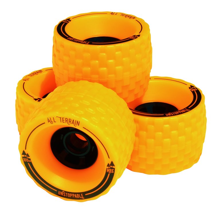 MBS All Terrain Skateboard Wheels — Orange — Orange