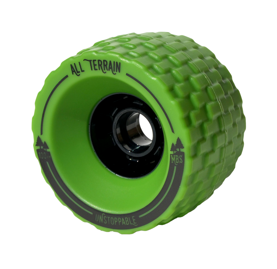 MBS All Terrain Skateboard Wheels — Single Green