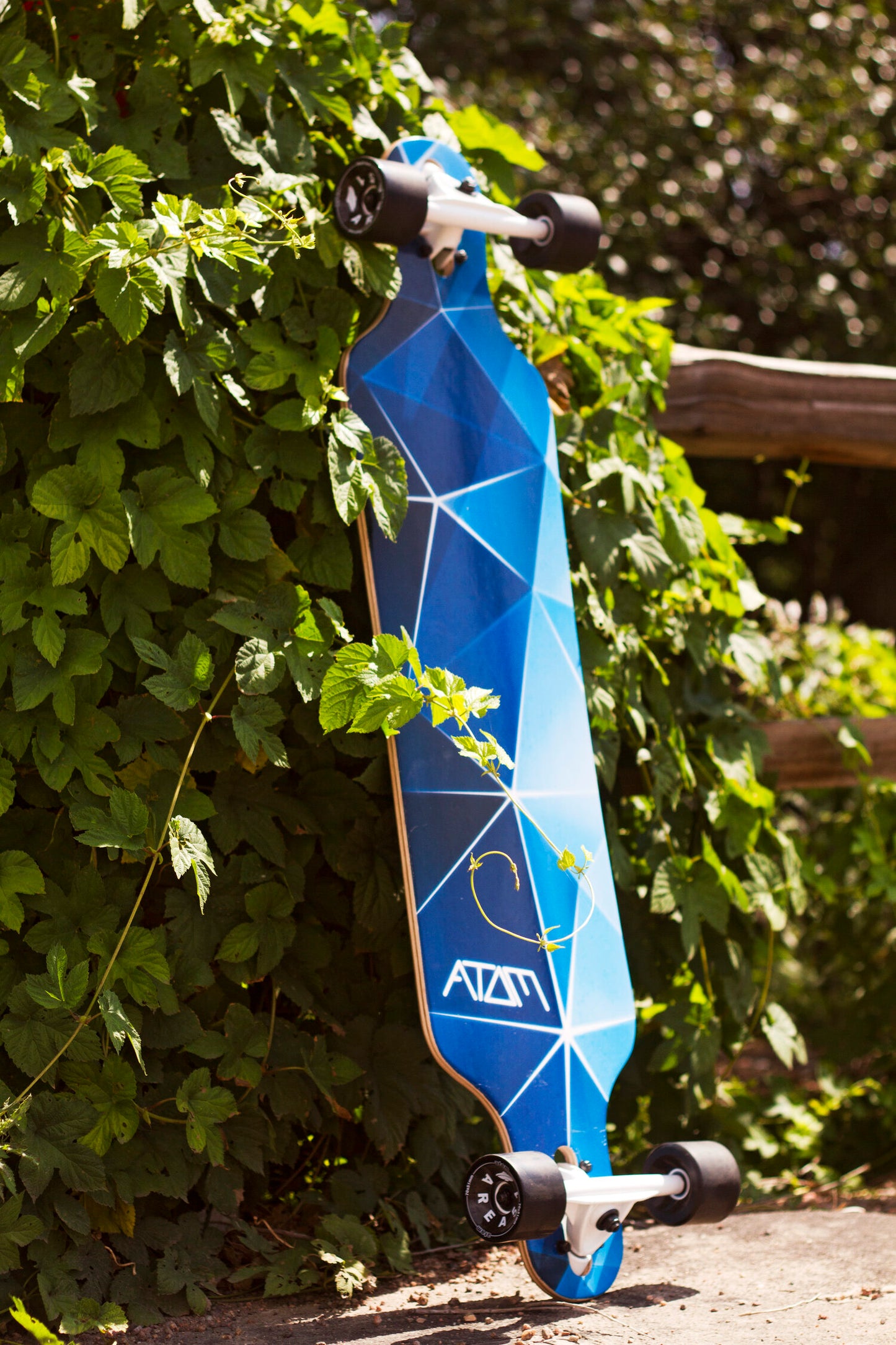 Atom Drop Through Longboard - 40 Inch - Blue Geo