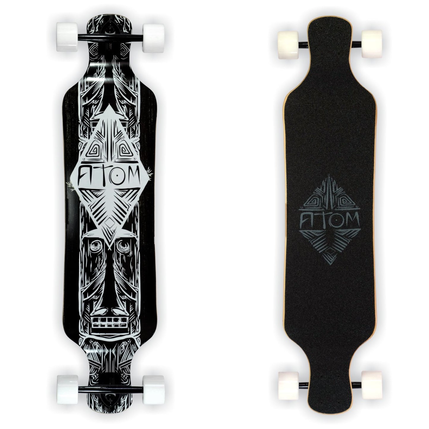 Atom Drop Deck Longboard - 39 Inch - Dark Tiki