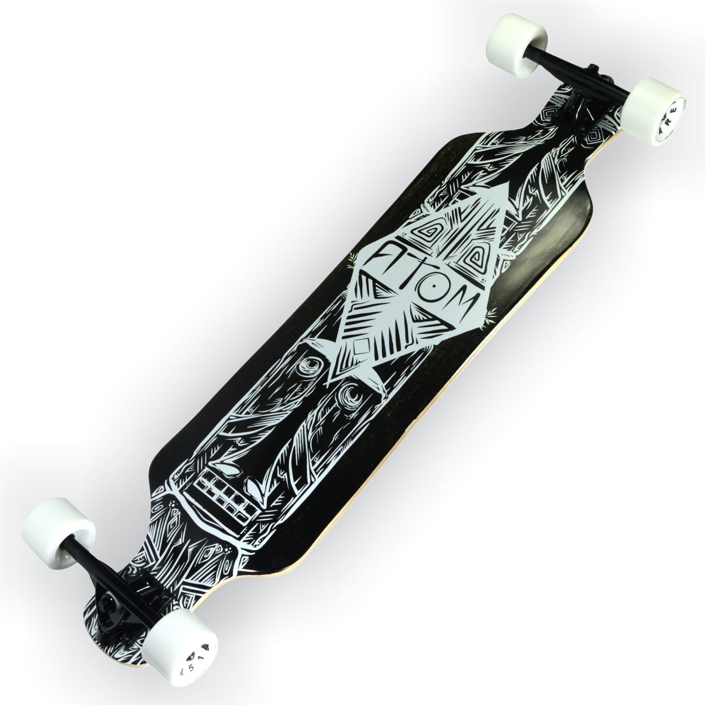 Atom Drop Deck Longboard - 39 Inch - Dark Tiki