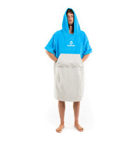Surflogic Poncho — Cyan/Grey