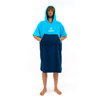 Surflogic Poncho — Cyan/Navy