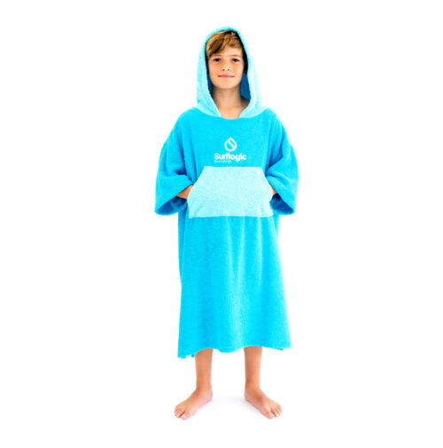Surflogic Junior Poncho — Jnr Cyan/Turquoise