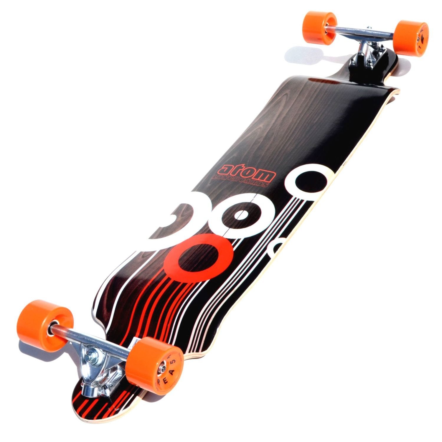 Atom Drop Deck Longboard 41 Inch Orange New Rock Surf