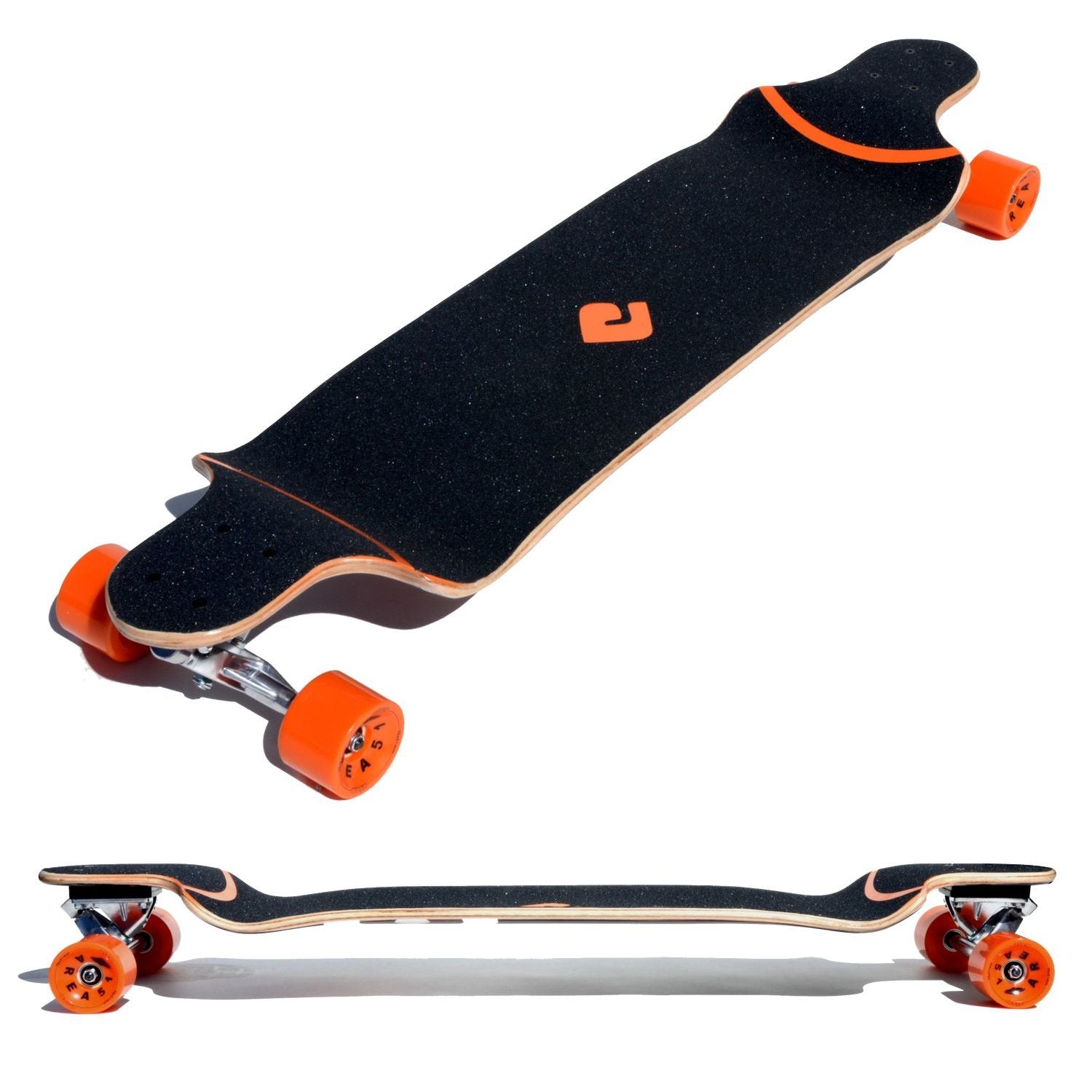 Atom Drop Deck Longboard 41 Inch Orange New Rock Surf