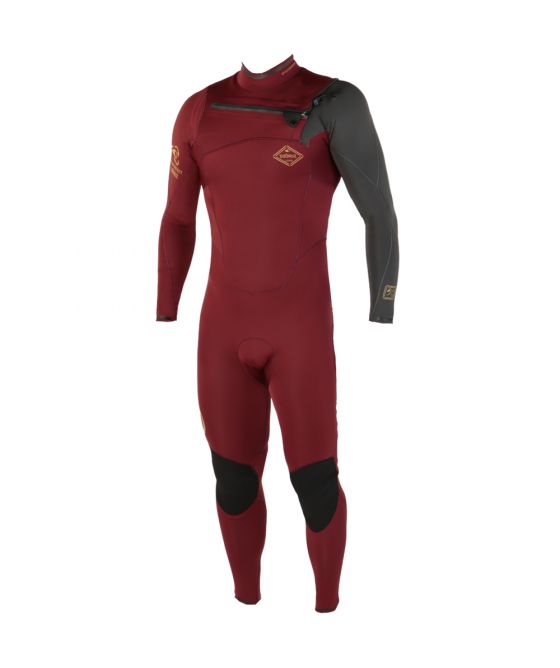 Sooruz FIGHTER 3/2 Fullsuit Chest Zip (E21) — Oysterprene — MS / Wine
